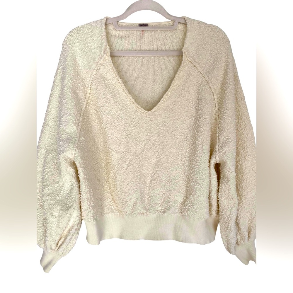 Free People Popcorn V-neck Sweater | Small